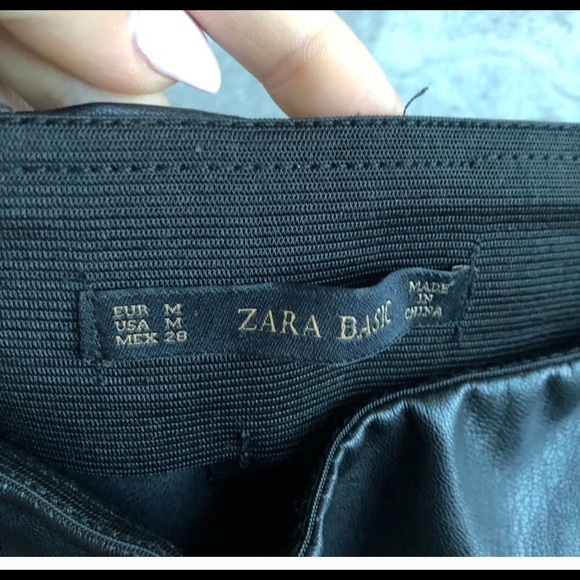 Zara high wasted leather leggings - Picture 3 of 4